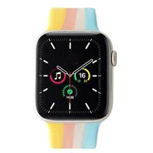CORREA SILICON APPLE WATCH 42/44mm ARCOIRIS PASTEL