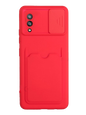 CARATULA TPU TARJETERO SAMSUNG A02 ROJA
