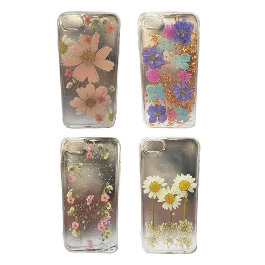 CARATULA DISENO FLORES IPHONE 7/8/SE2/SE3 TRANSPARENTE