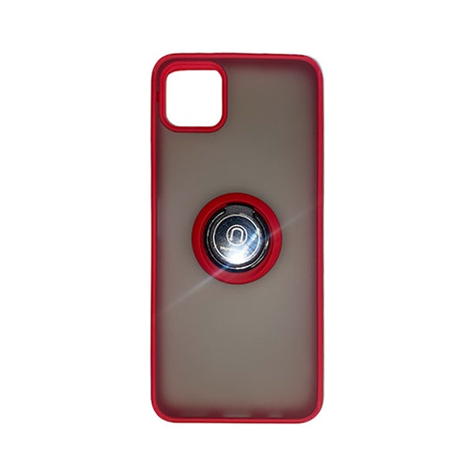 CARATULA BUMPER C/ ANILLO HUAWEI Y60 HUMO/ROJA
