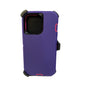 ESTUCHE TIPO DEFENDER IPHONE 13 PRO MORADO/FUCSIA CON CLIP