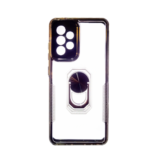 CARATULA 2 EN 1 C/ANILLO MOTO E32 TRANSPARENTE/NEGRA