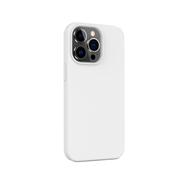 CARATULA SILICON TIPO ORIGINAL S/LOGO IPHONE 14 PRO MAX BLANCO
