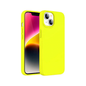 CARATULA SILICON TIPO ORIGINAL S/LOGO IPHONE 15/14 PLUS AMARILLO