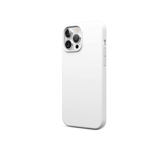 CARATULA SILICON TIPO ORIGINAL S/LOGO IPHONE 13 PRO MAX/12 PRO MAX BLANCO