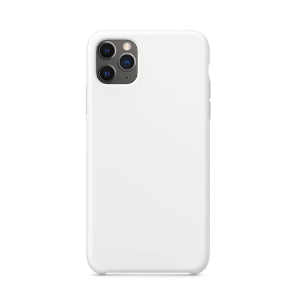 CARATULA SILICON TIPO ORIGINAL S/LOGO IPHONE 11 BLANCO