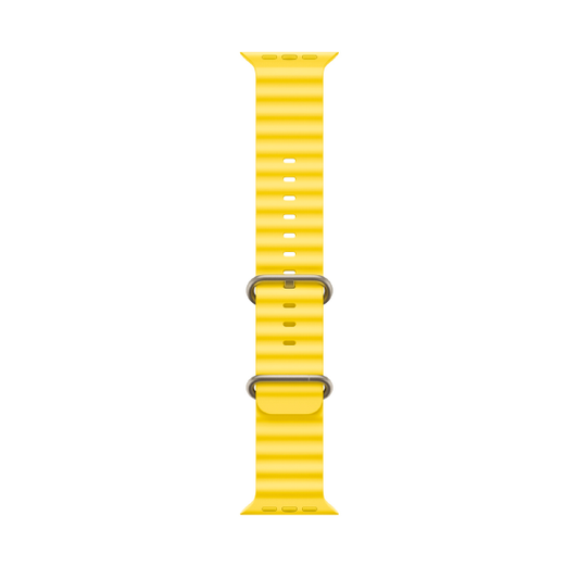 CORREA SILICON TIPO OCEAN APPLE WATCH ULTRA 45-49mm AMARILLO