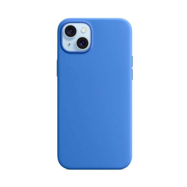 CARATULA SILICON TIPO ORIGINAL S/LOGO IPHONE 15/14/13 AZUL REY