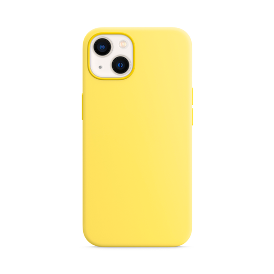 CARATULA SILICON TIPO ORIGINAL S/LOGO IPHONE 15/14/13 AMARILLO