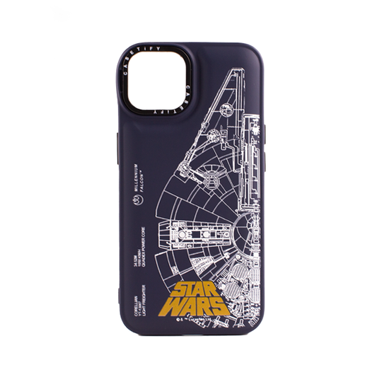 CARATULA TPU DISENO IPHONE 14/13 STARS WARS NAVY