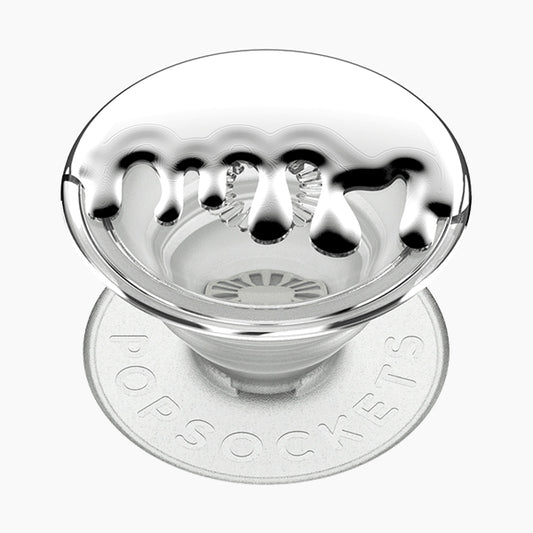 POPSOCKETS ORIGINAL 2G CHROME DRIP SILVER CLR