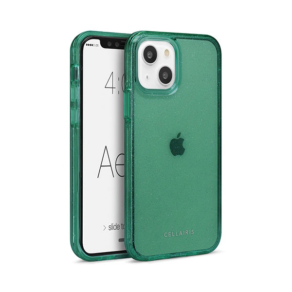 CARATULA AERO GLITTER IPHONE 14/13 VERDE 33-0349009