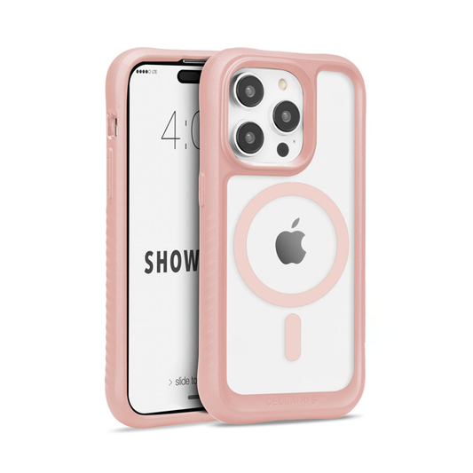 CARATULA SHOWCASE GRIP MAGSAFE IPHONE 14 PRO ROSA/CLEAR 40-0057010