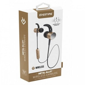 AUDIFONOS METAL ALLOY MAGNETIC BLUETOOTH OVERTIME ORO (6697170698448)