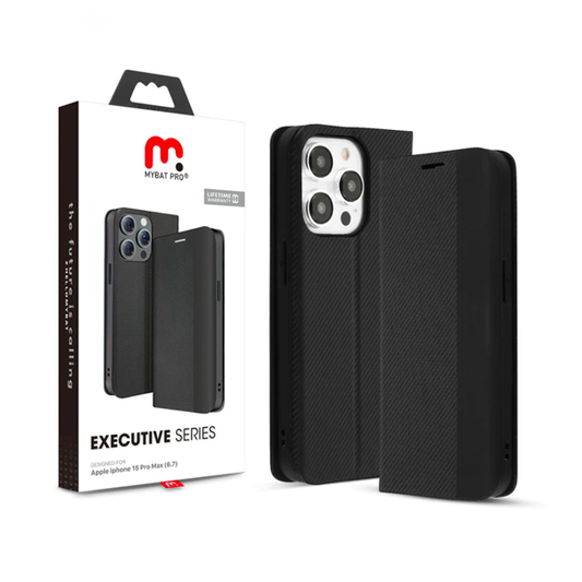 CARATULA EXECUTIVE WALLET IPHONE 14 PRO MAX NEGRA MYBAT PRO