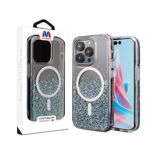 ESTUCHE DAZZLE MAGSAFE IPHONE 15 PRO MAX SAPPHIRE SKIES MYBAT