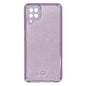CARATULA BRILLOS SAMSUNG A12 4G TRANSPARENTE/MORADA
