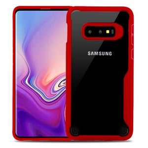 CARATULA HIBRIDA SAMSUNG GALAXY S10e TRANSPARENTE/ROJA (6696995946704)