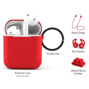 KIT DE FUNDA Y ACCESORIOS PARA AIRPODS ROJA 12-0004003 (6697061482704)