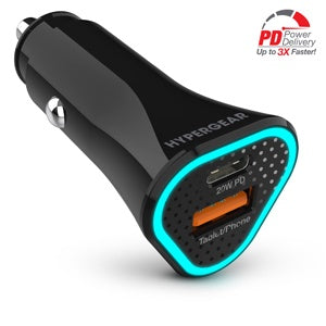 ADAPTADOR DUAL USB/USB-C PARA CARRO CARGA RAPIDA HYPERGEAR (6698136043728)