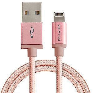CABLE USB LIGHTNING 1 MTS NYLON (MFI) CELLAIRIS ROSE GOLD 11-0020042 (6697208086736)