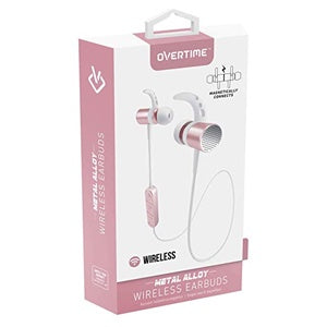 AUDIFONOS METAL ALLOY MAGNETIC BLUETOOTH OVERTIME ROSE GOLD (6697032057040)