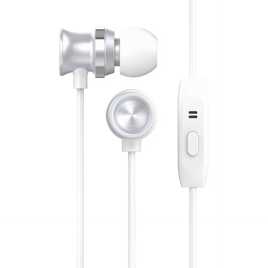 AUDIFONOS MANOS LIBRES dBm METAL PLATA (6697125511376)