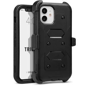 ESTUCHE TRILOGY IPHONE 12 MINI NEGRO CON CLIP 43-0009001 (6696954429648)