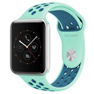 WATCH BAND SPORT APPLE WATCH 38/40mm AQUA/AZUL 12-0003015 (6697207496912)